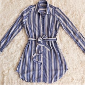 Tart stripe button down shirt dress